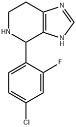 4-(4-クロロ-2-フルオロフェニル)-4,5,6,7-テトラヒドロ-3H-イミダゾ[4,5-C]ピリジン 化学構造式