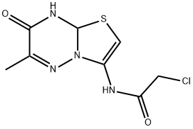 2-氯-N-(6-甲基-7-氧代-8,8A-二氢-7H-[1,3]噻唑并[3,2-B][1,2,4]三嗪-3-基)乙酰胺,1256627-72-1,结构式