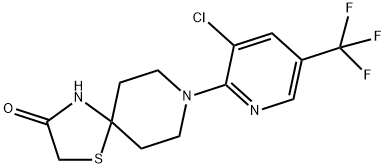 8-[3-Chloro-5-(trifluoromethyl)pyridin-2-yl]-1-thia-4,8-diazaspiro[4.5]decan-3-one Structure