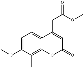 Methyl (7-methoxy-8-methyl-2-oxo-2H-chromen-4-yl)-acetate 化学構造式