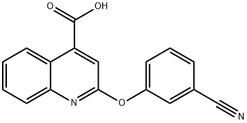 2-(3-Cyanophenoxy)quinoline-4-carboxylic acid Structure