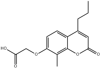 [(8-Methyl-2-oxo-4-propyl-2H-chromen-7-yl)oxy]-acetic acid 化学構造式