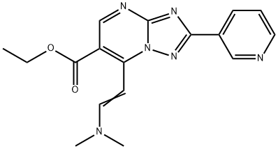 Ethyl 7-[(E)-2-(dimethylamino)vinyl]-2-pyridin-3-yl[1,2,4]triazolo[1,5-a]pyrimidine-6-carboxylate Structure