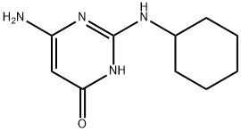 6-Amino-2-(cyclohexylamino)pyrimidin-4(3H)-one 结构式