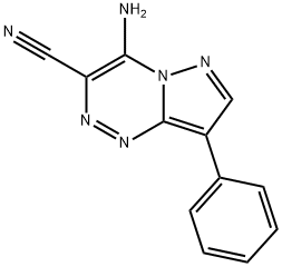 4-Amino-8-phenylpyrazolo[5,1-c][1,2,4]triazine-3-carbonitrile Struktur
