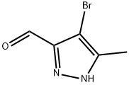 4-Bromo-3-methyl-1H-pyrazole-5-carbaldehyde Struktur