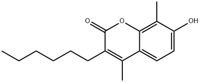 3-己基-7-羟基-4,8-二甲基-香豆素,405918-92-5,结构式
