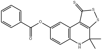 333307-75-8 4,4-二甲基-1-硫代-4,5-二氢-1H-[1,2]二硫杂环戊二烯并[3,4-C]喹啉-8-基苯甲酸酯
