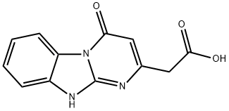 (4-オキソ-1,4-ジヒドロピリミド[1,2-A]ベンズイミダゾール-2-イル)酢酸 化学構造式