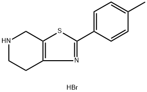 2-(4-甲基苯基)-4,5,6,7-四氢[1,3]噻唑并[5,4-C]吡啶二氢溴酸盐 结构式