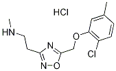 (2-{5-[(2-Chloro-5-methylphenoxy)methyl]-1,2,4-oxadiazol-3-yl}ethyl)methylamine hydrochloride Structure