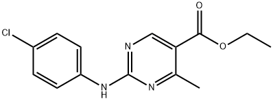 2-[(4-氯苯基)氨基]-4-甲基嘧啶-5-甲酸乙酯,1256627-71-0,结构式