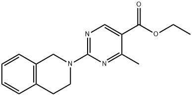 2-(3,4-二氢异喹啉-2(1H)-基)-4-甲基嘧啶-5-甲酸乙酯, 903446-37-7, 结构式