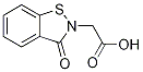 (3-Oxo-1,2-benzisothiazol-2(3H)-yl)acetic acid Structure