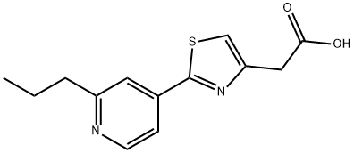 [2-(2-Propylpyridin-4-yl)-1,3-thiazol-4-yl]-acetic acid Struktur