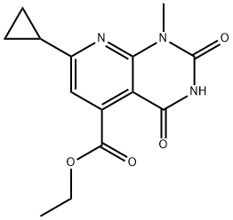 7-环丙基-1-甲基-2,4-二氧代-1,2,3,4-四氢吡啶并[2,3-D]嘧啶-5-甲酸乙酯, 1217863-09-6, 结构式