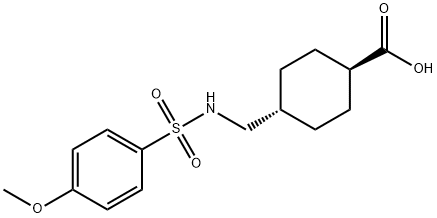 反式-4-({[(4-甲氧苯基)磺酰基]氨基}甲基)环己烷羧酸,1212395-78-2,结构式