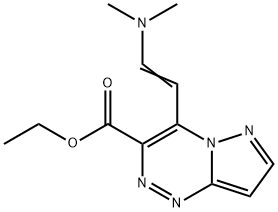 Ethyl 4-[(E)-2-(dimethylamino)vinyl]pyrazolo-[5,1-c][1,2,4]triazine-3-carboxylate Structure