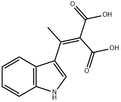 2-(1-(1H-Indol-3-yl)ethylidene)malonic acid 化学構造式