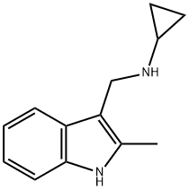 N-[(2-Methyl-1H-indol-3-yl)methyl]-cyclopropanamine hydrochloride Structure