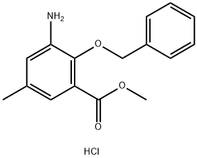 Methyl 3-amino-2-(benzyloxy)-5-methylbenzoate hydrochloride Struktur
