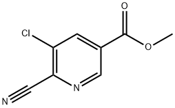 Methyl 5-chloro-6-cyanonicotinate 化学構造式