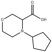 4-Cyclopentyl-morpholine-3-carboxylic acid Structure