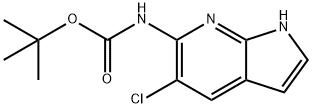 tert-Butyl (5-chloro-1H-pyrrolo-[2,3-b]pyridin-6-yl)carbamate Struktur