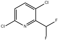 3,6-ジクロロ-2-(ジフルオロメチル)ピリジン 化学構造式