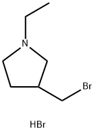 3-(Bromomethyl)-1-ethylpyrrolidine hydrobromide 化学構造式