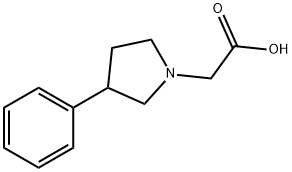 (3-Phenylpyrrolidin-1-yl)acetic acid Struktur