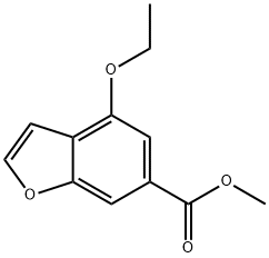 4-乙氧基-1-苯并呋喃-6-甲酸甲酯, 1291493-09-8, 结构式