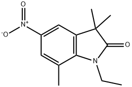 1-Ethyl-3,3,7-trimethyl-5-nitro-1,3-dihydro-2H-indol-2-one Structure