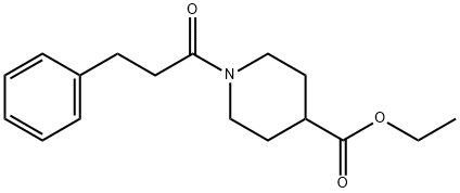 Ethyl 1-(3-phenylpropanoyl)-piperidine-4-carboxylate Structure