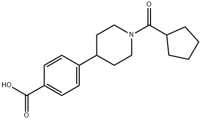 4-[1-(环戊基羰基)哌啶-4-基]苯甲酸,1242892-63-2,结构式