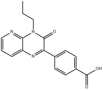 4-(3-Oxo-4-propyl-3,4-dihydropyrido-[2,3-b]pyrazin-2-yl)benzoic acid Struktur