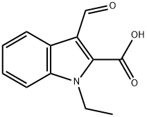 1-Ethyl-3-formyl-1H-indole-2-carboxylic acid Struktur