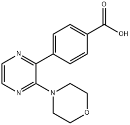 4-(3-Morpholin-4-ylpyrazin-2-yl)benzoic acid Structure