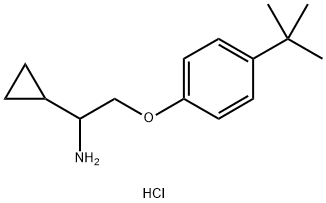 [2-(4-tert-Butylphenoxy)-1-cyclopropylethyl]-amine hydrochloride Struktur