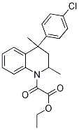Ethyl [4-(4-chlorophenyl)-2,4-dimethyl-3,4-dihydroquinolin-1(2H)-yl](oxo)acetate Structure