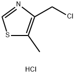 4-(氯甲基)-5-甲基-1,3-噻唑盐酸盐,141305-55-7,结构式