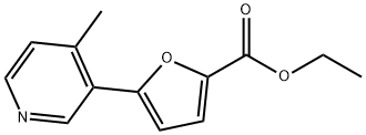 Ethyl 5-(4-methyl-3-pyridyl)-2-furoate Structure