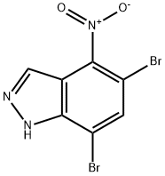 5,7-Dibromo-4-nitro-1H-indazole Structure