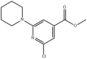 2-氯-6-(哌啶-1-基)异烟酸甲酯 结构式