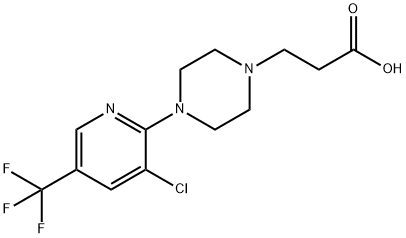 3-(4-(3-氯-5-(三氟甲基)吡啶-2-基)哌嗪-1-基)丙酸 结构式