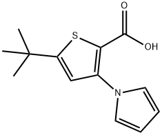 5-(叔丁基)-3-(1H-吡咯-1-基)噻吩-2-羧酸,1305711-48-1,结构式