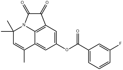 4,4,6-三甲基-1,2-二氧-1,2-二氢-4H-吡咯并[3,2,1-IJ]喹啉-8-基3-氟苯甲酸酯, 727664-64-4, 结构式