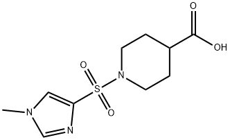 1-((1-甲基-1H-咪唑-4-基)磺酰基)哌啶-4-羧酸,874781-17-6,结构式
