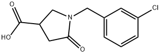 1-(3-CHLOROBENZYL)-5-OXOPYRROLIDINE-3-CARBOXYLICACID Structure