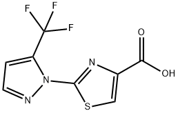 2-[5-(Trifluoromethyl)-1H-pyrazol-1-yl]-1,3-thiazole-4-carboxylic acid Struktur